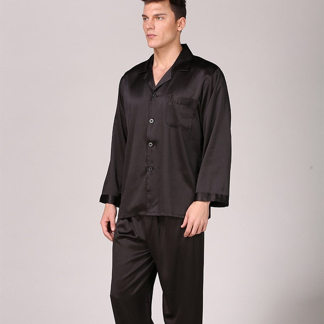 Men's Designer Ice Silk Pajama Set